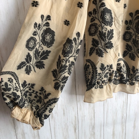 Anthropologie Leifsdottir Vintage Silk Floral Top - Picture 2 of 7
